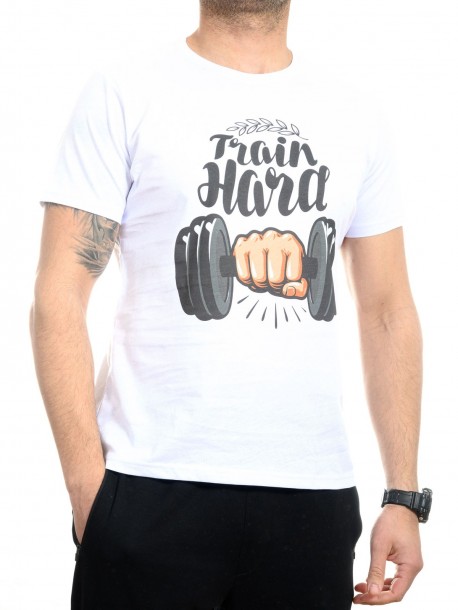 Tricou alb pentru antrenament
