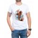Tricou bărbătesc alb cu pește Yakuza 1