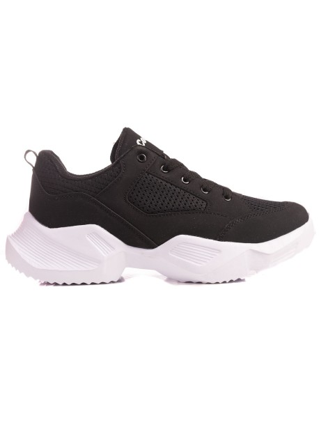Adidași pentru femei cu toc înalt, în negru