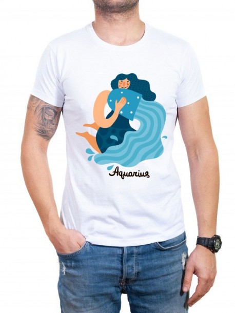 Tricou bărbătesc în două culori Vărsător