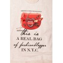 Tricou bej cu decupat la spate