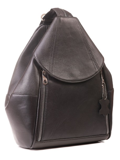 Rucsac din piele naturală - negru