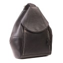 Rucsac din piele naturală - negru
